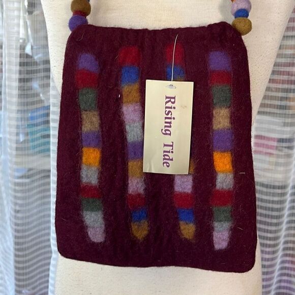 NWT Rising Tide Felted Wool Felt Purse Handmade - Picture 3 of 6